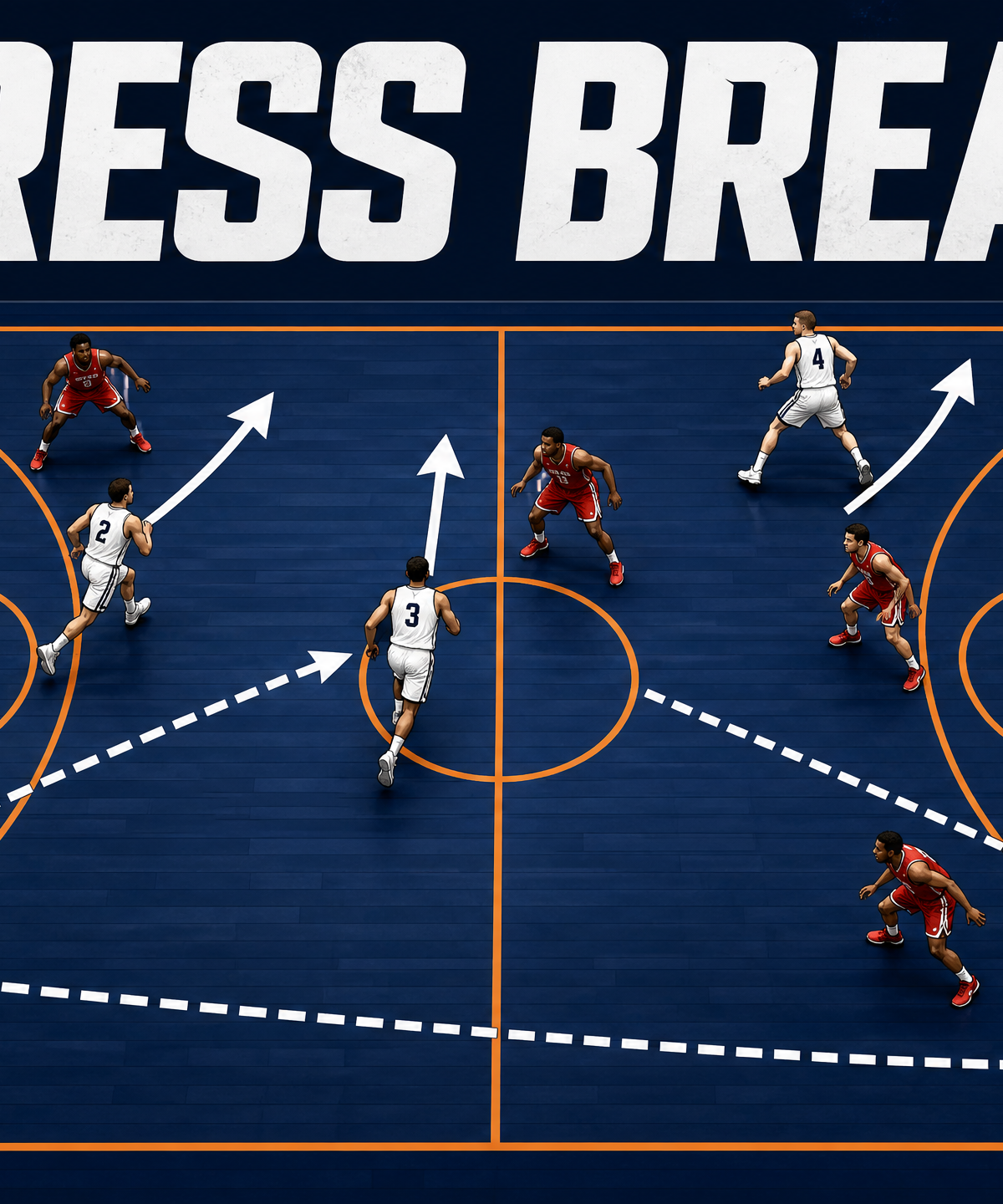 The 1-4 Flat Press Break: Beating Full Court Pressure