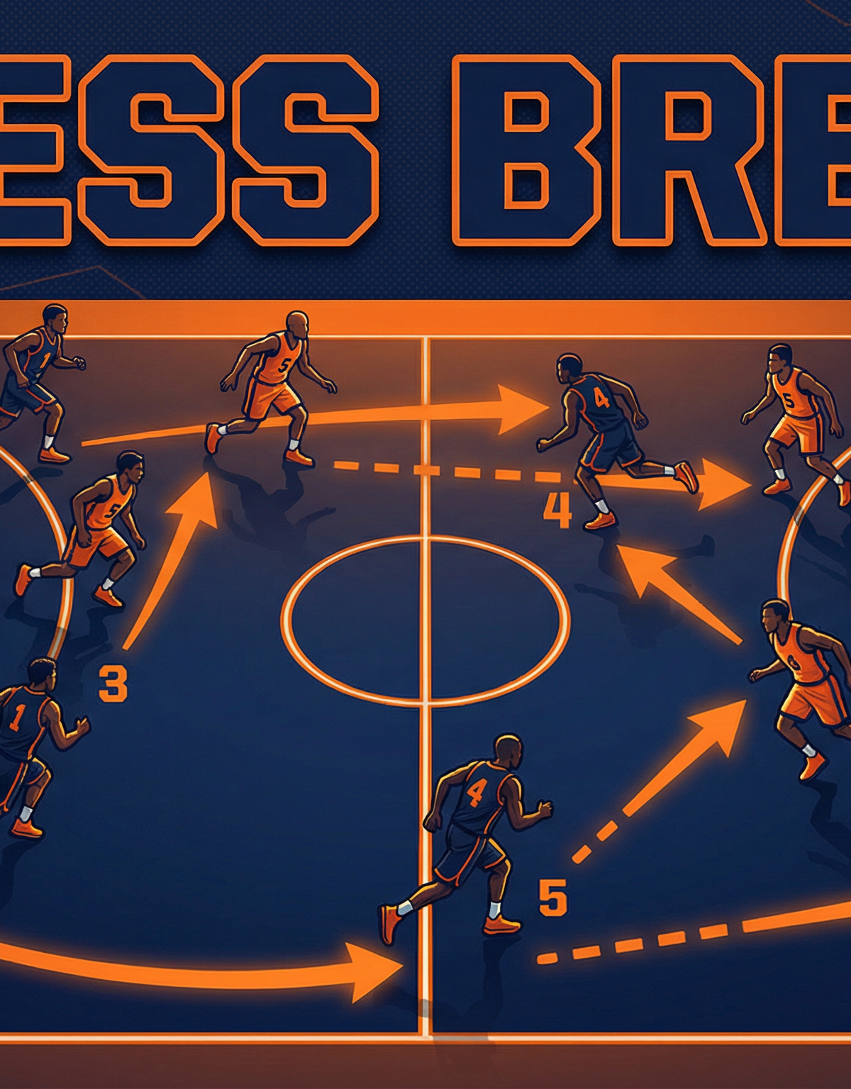 The 1-4 Flat Press Break: Beating Full Court Pressure