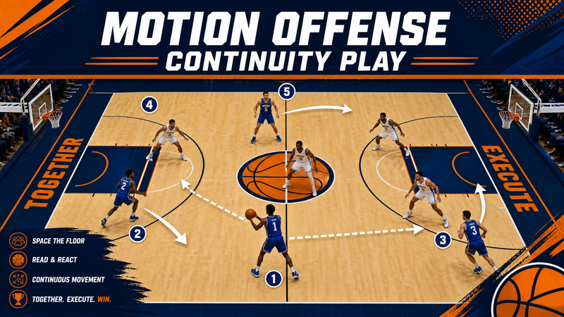 4-Out 1-In Motion Offense Continuity Play