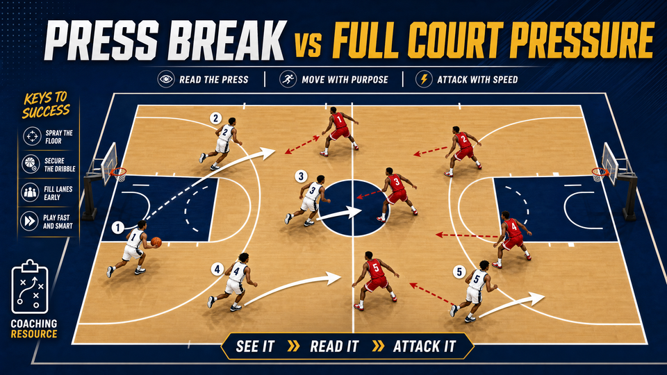The '4-Up' Release: Breaking Full-Court Pressure with Poise