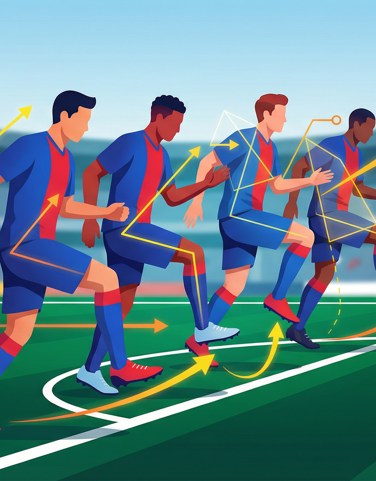 Mastering the Back-Four Offside Trap: Synchronization and Timing