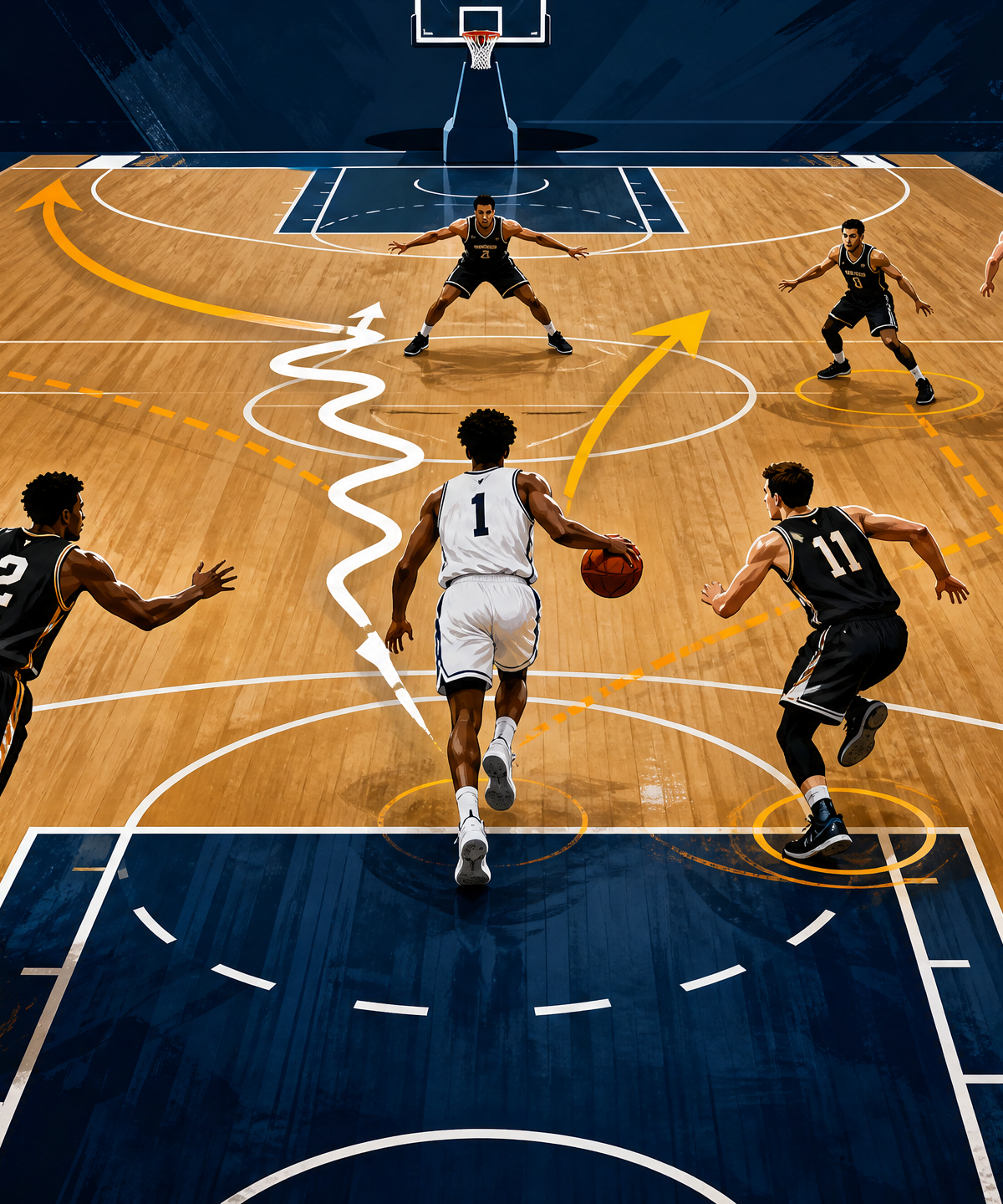 4-Up Flash Full-Court Press Break Drill