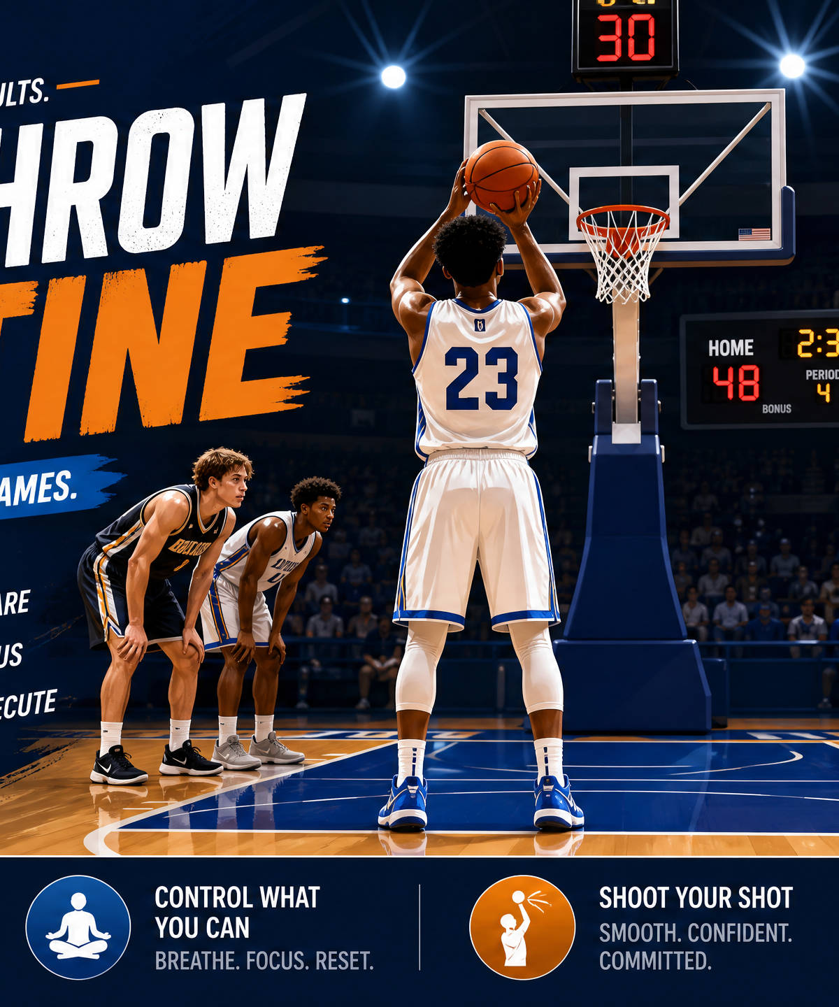 Pressure-Proof Free Throw Routine: Make–Reset–Rebound Circuit