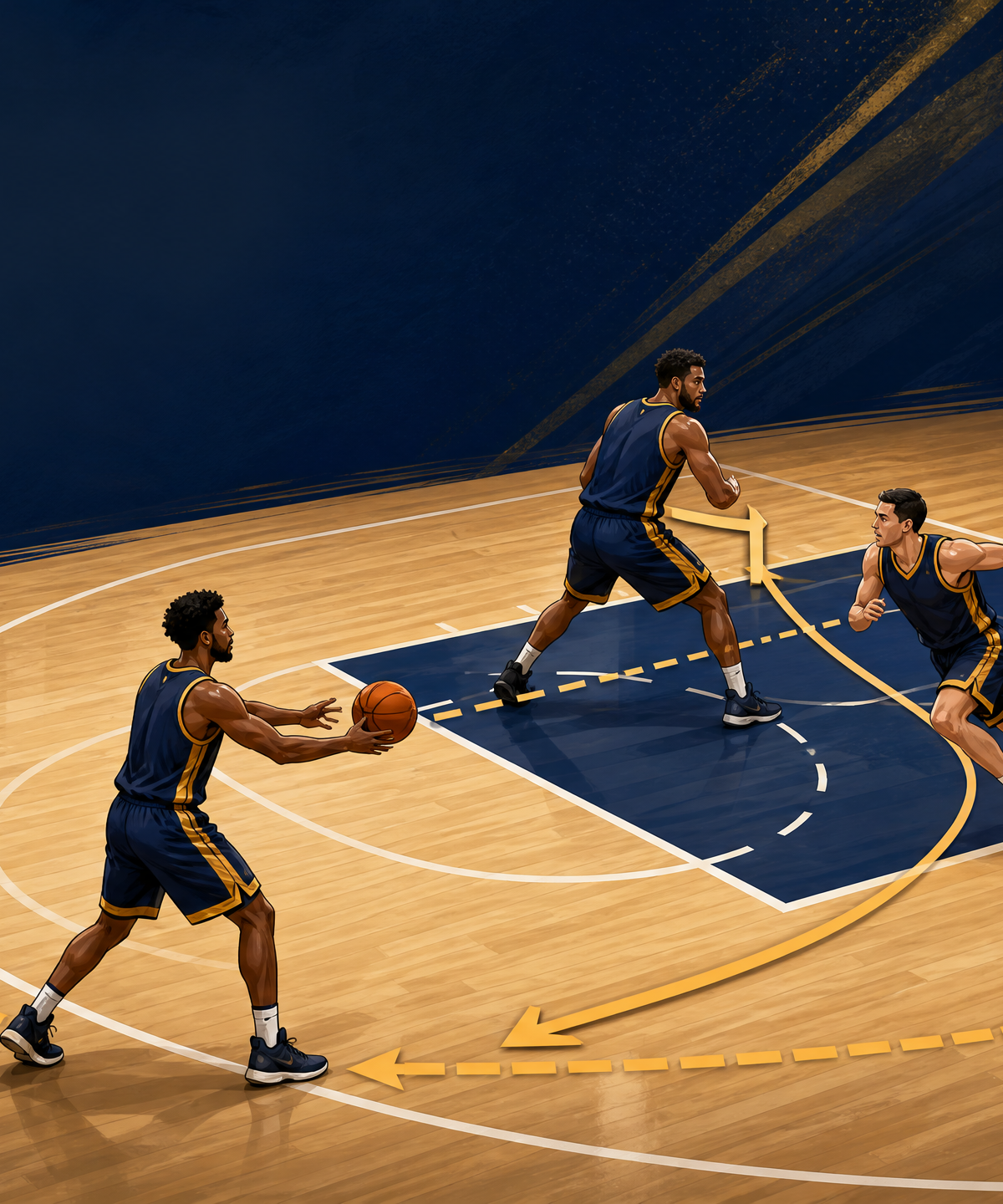 4-Out, 1-In Motion Continuity: Wing Ball-Screen Attack