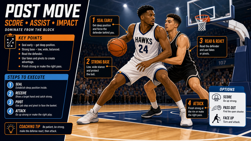 Post Dominance: Drop Step & Up-and-Under Footwork Drill