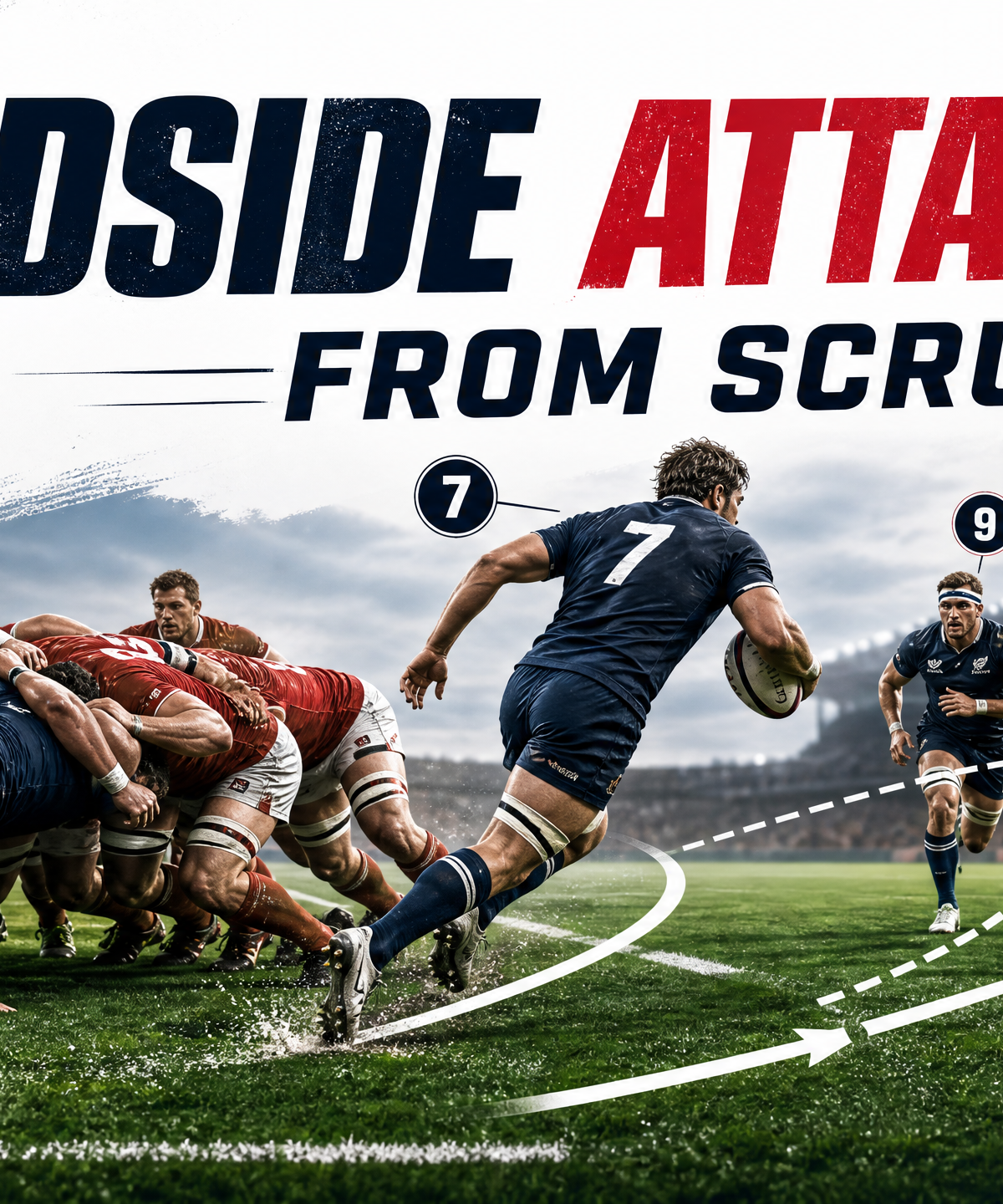 Blindside Strike: Number 8 Pick & Go with Flat Support