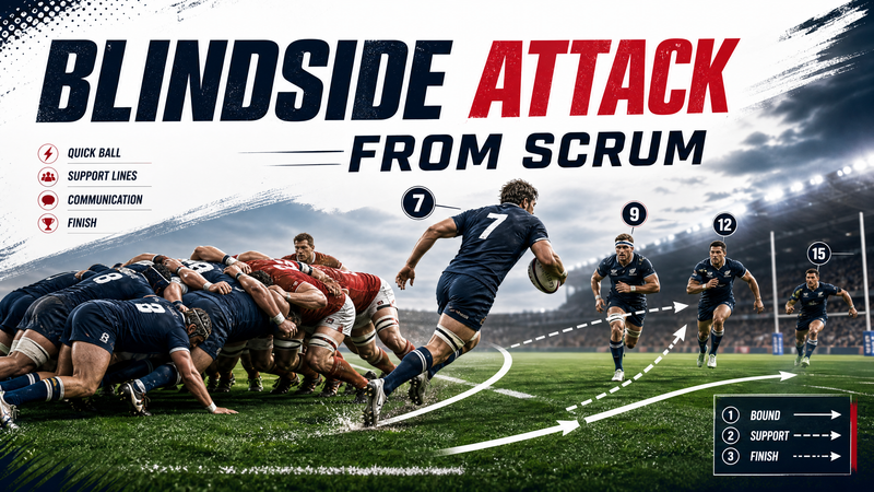 Blindside Strike: Number 8 Pick & Go with Flat Support