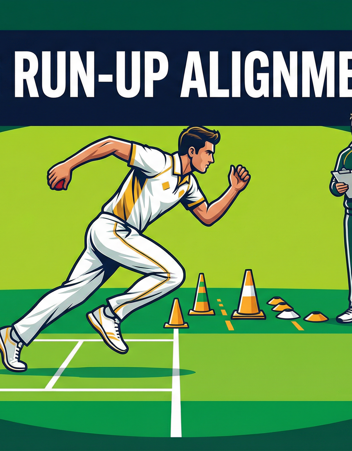 Bowling Run-Up Alignment Drill: Mastering the Approach
