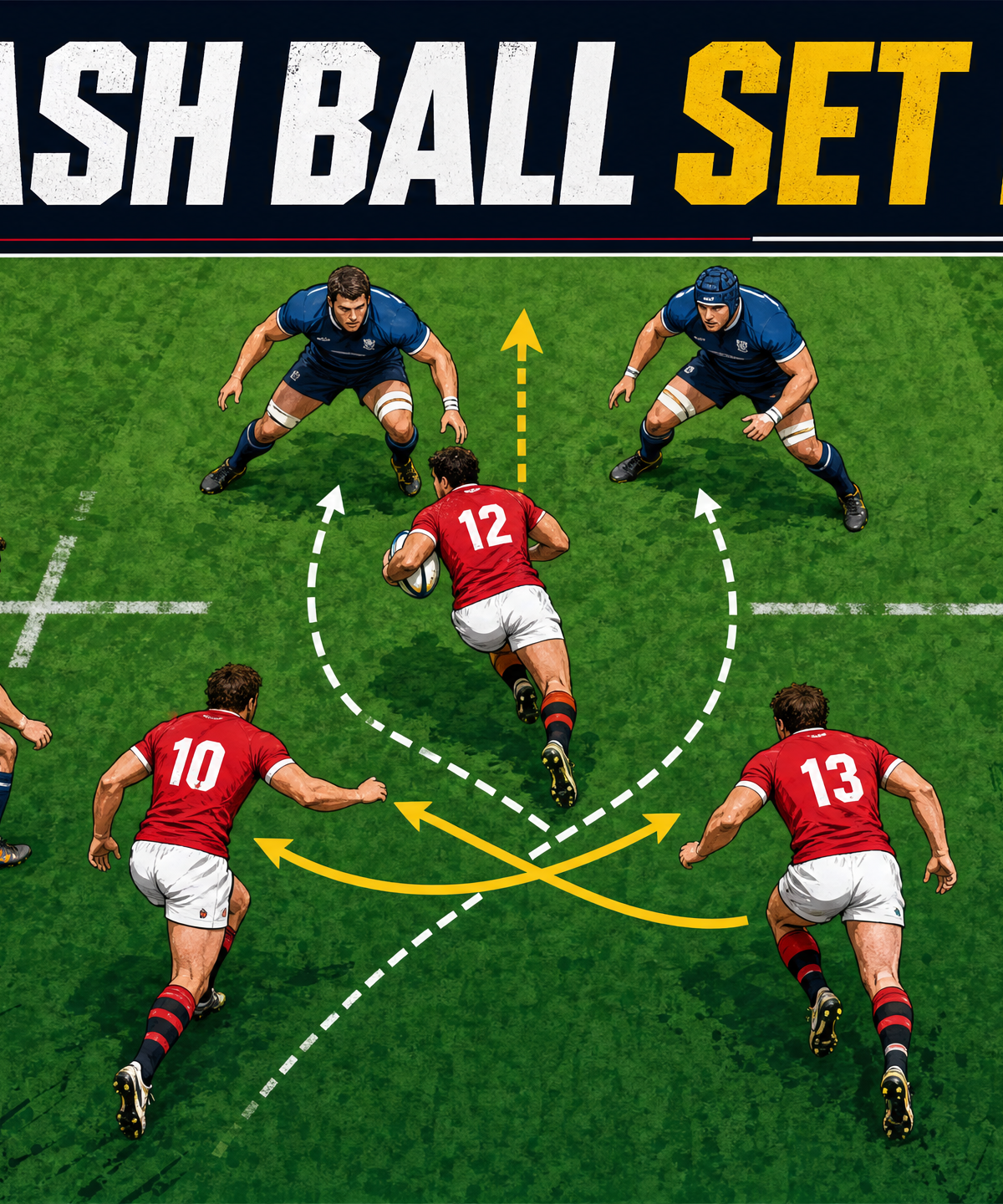 Crash Ball Play with Decoy Runners: Breaking the Gainline