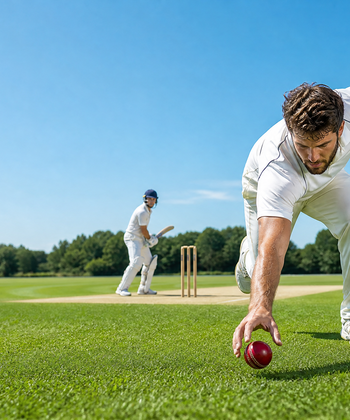 Cricket Ground Fielding and One-Touch Pick-up Drill