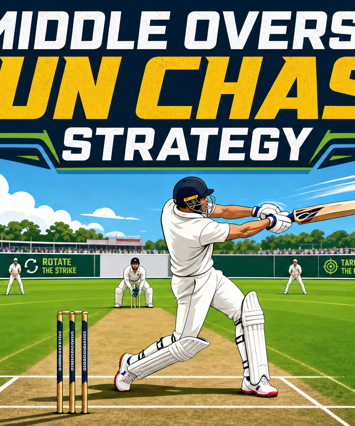 Middle Overs Run Chase Strategy: Rotating Strike, Reading the Field & Accelerating at the Right Moment