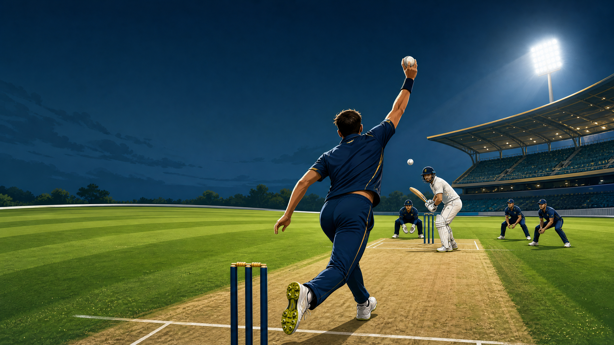 Powerplay Field Setting Play: Off-Side Squeeze to Wide-Yorker Trap