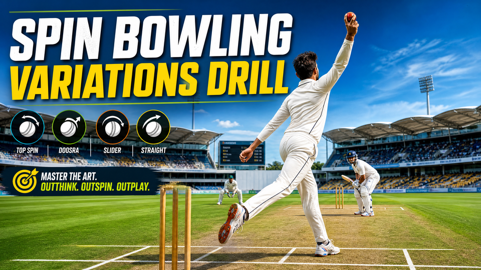 Mastering Spin Bowling Variations: The 4-Zone Target Drill