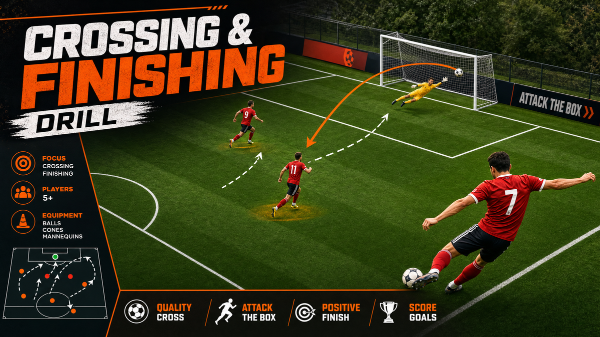 Dynamic Crossing and Finishing Drill: Mastering the Final Third