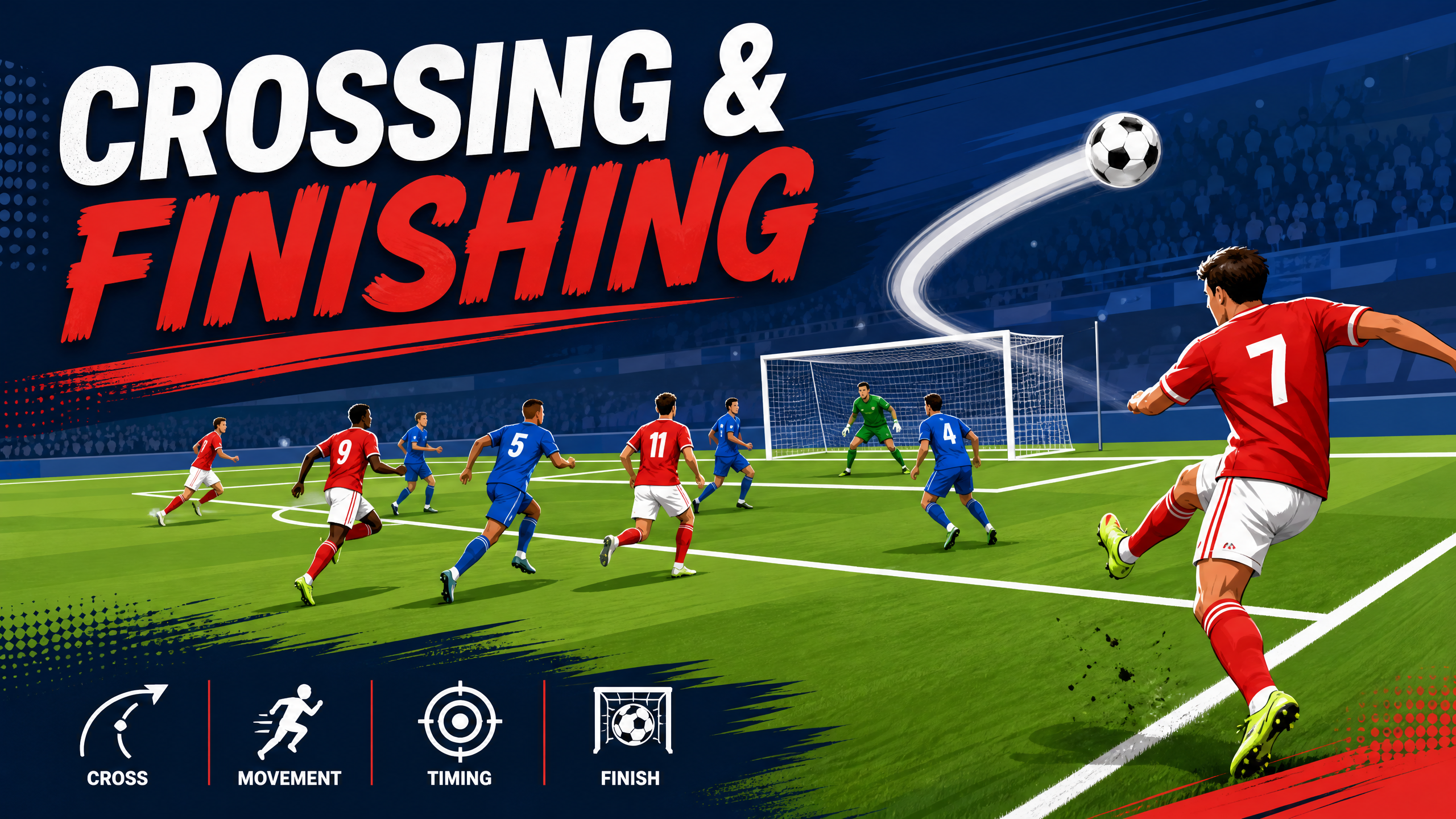 Dynamic Crossing & Finishing: Tri-Zone Attack Drill