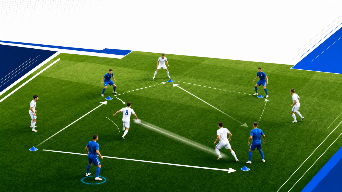 Dynamic Triangle: One-Touch Passing & Third-Man Run Combination