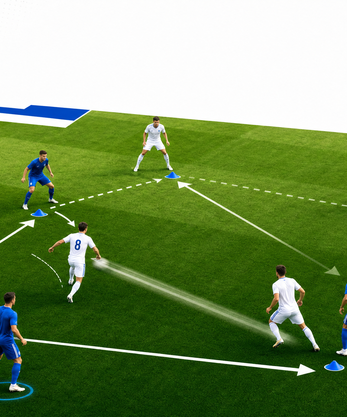 Dynamic Triangle: One-Touch Passing & Third-Man Run Combination