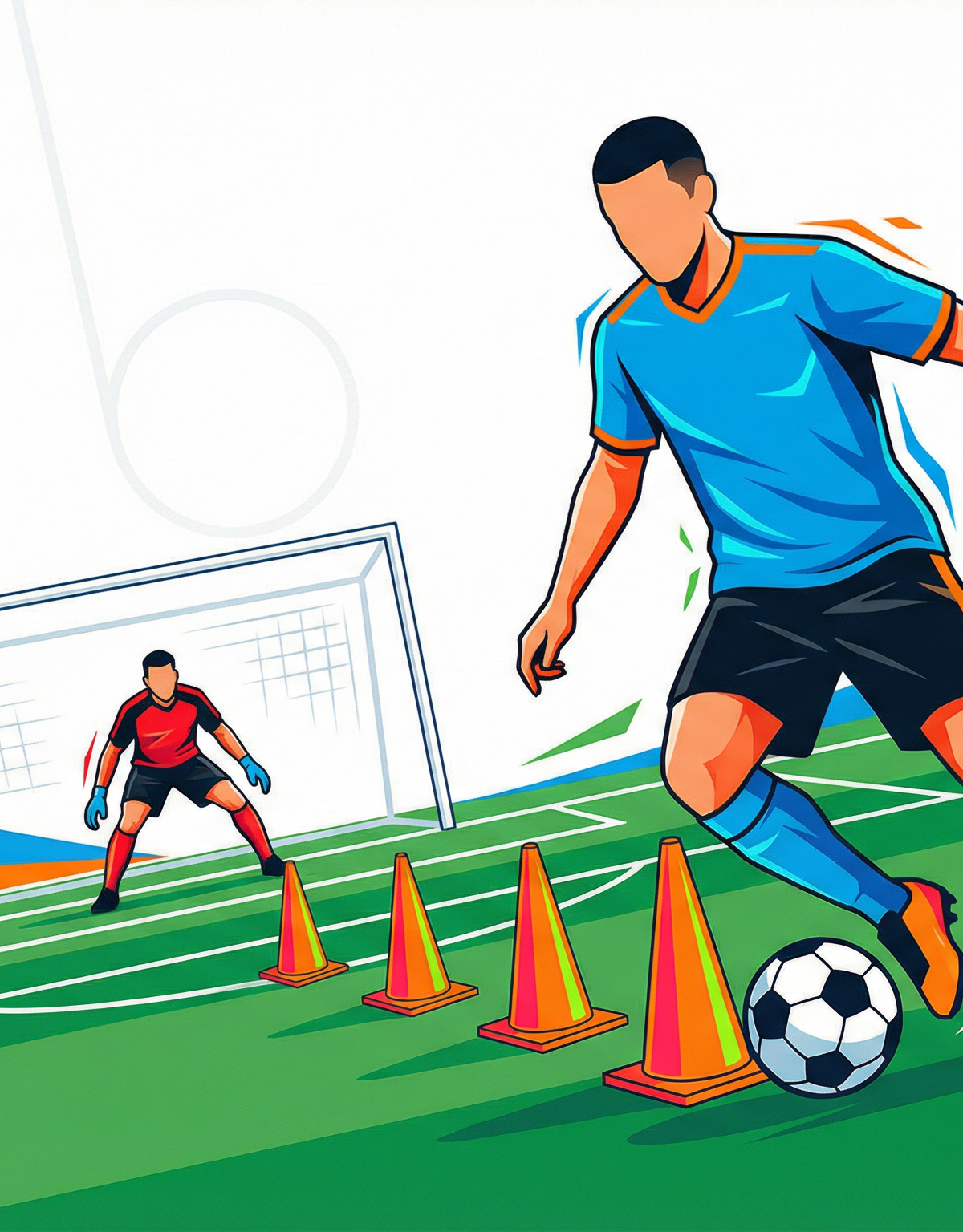 Elite Dribbling & Finishing: Cone Weave to Goal