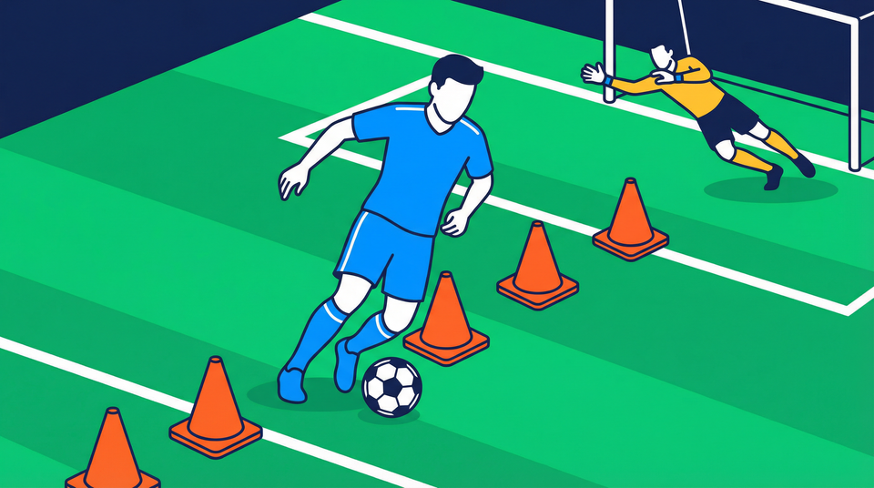 Elite Slalom Dribbling & Clinical Finishing Drill