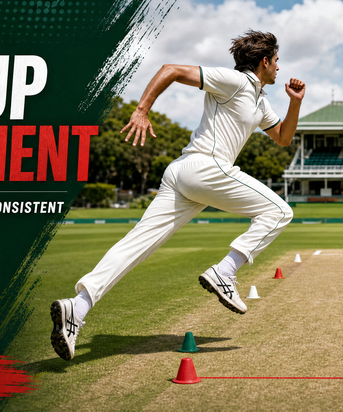 Fast Bowling Run-Up Alignment Corridor Drill