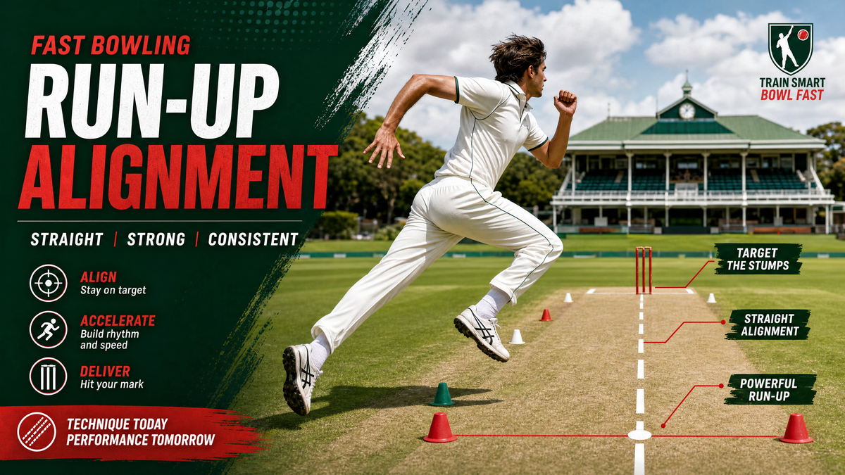 Fast Bowling Run-Up Alignment Corridor Drill