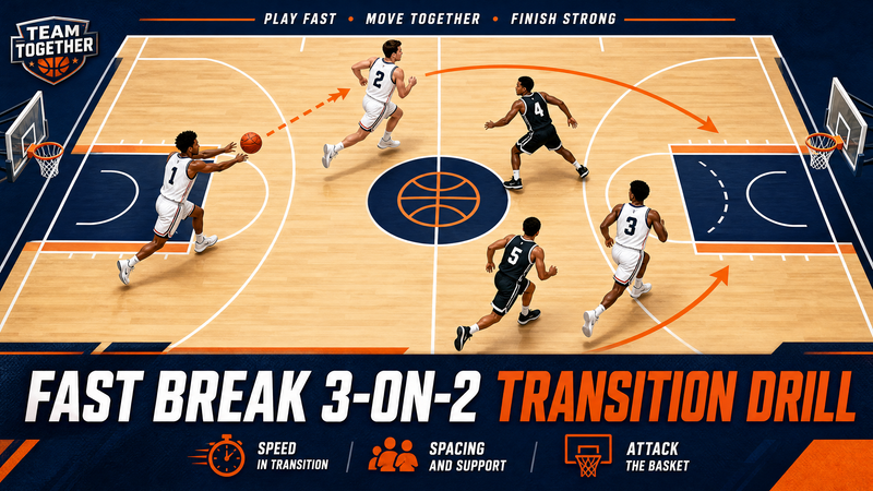 Mastering the Fast Break: 3-on-2 Continuous Transition Drill