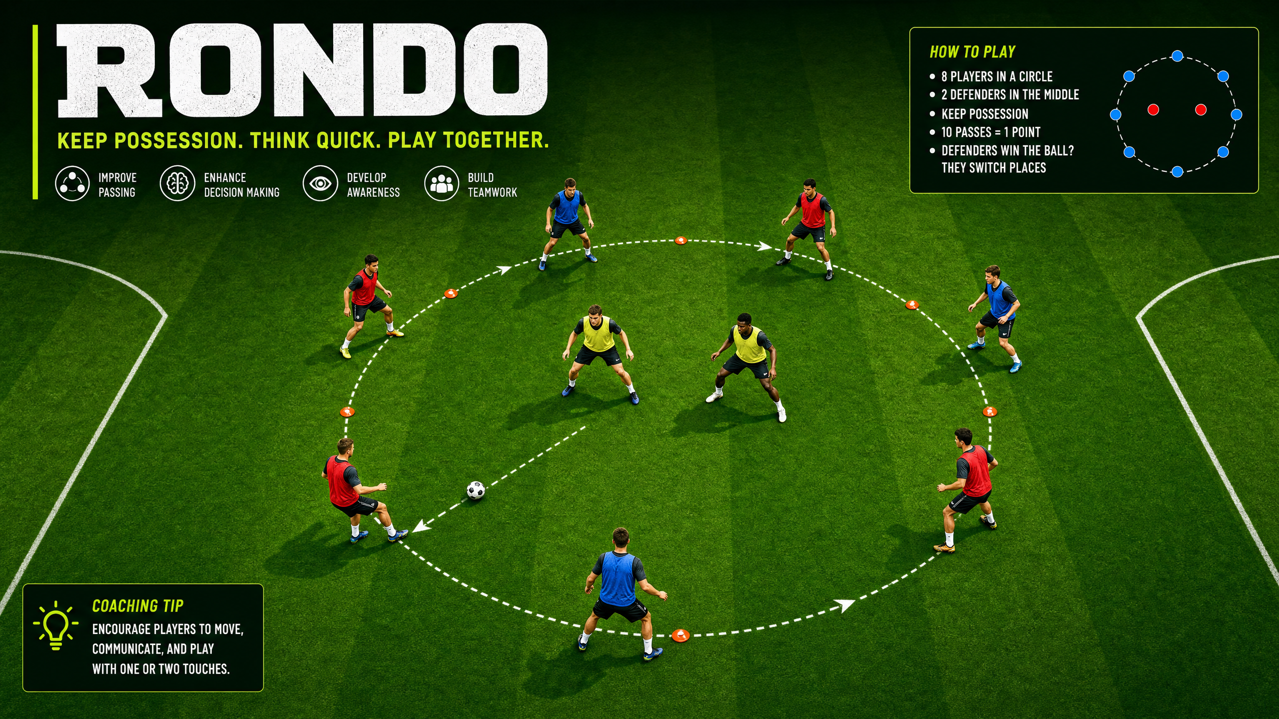 Mastering the 8v2 Rondo: High-Intensity Passing and Possession