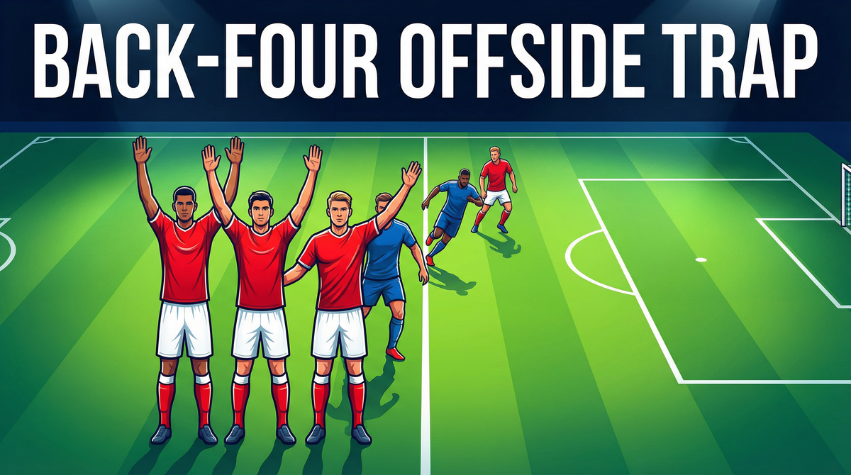 Back-Four Offside Trap: Defensive Line Coordination Drill