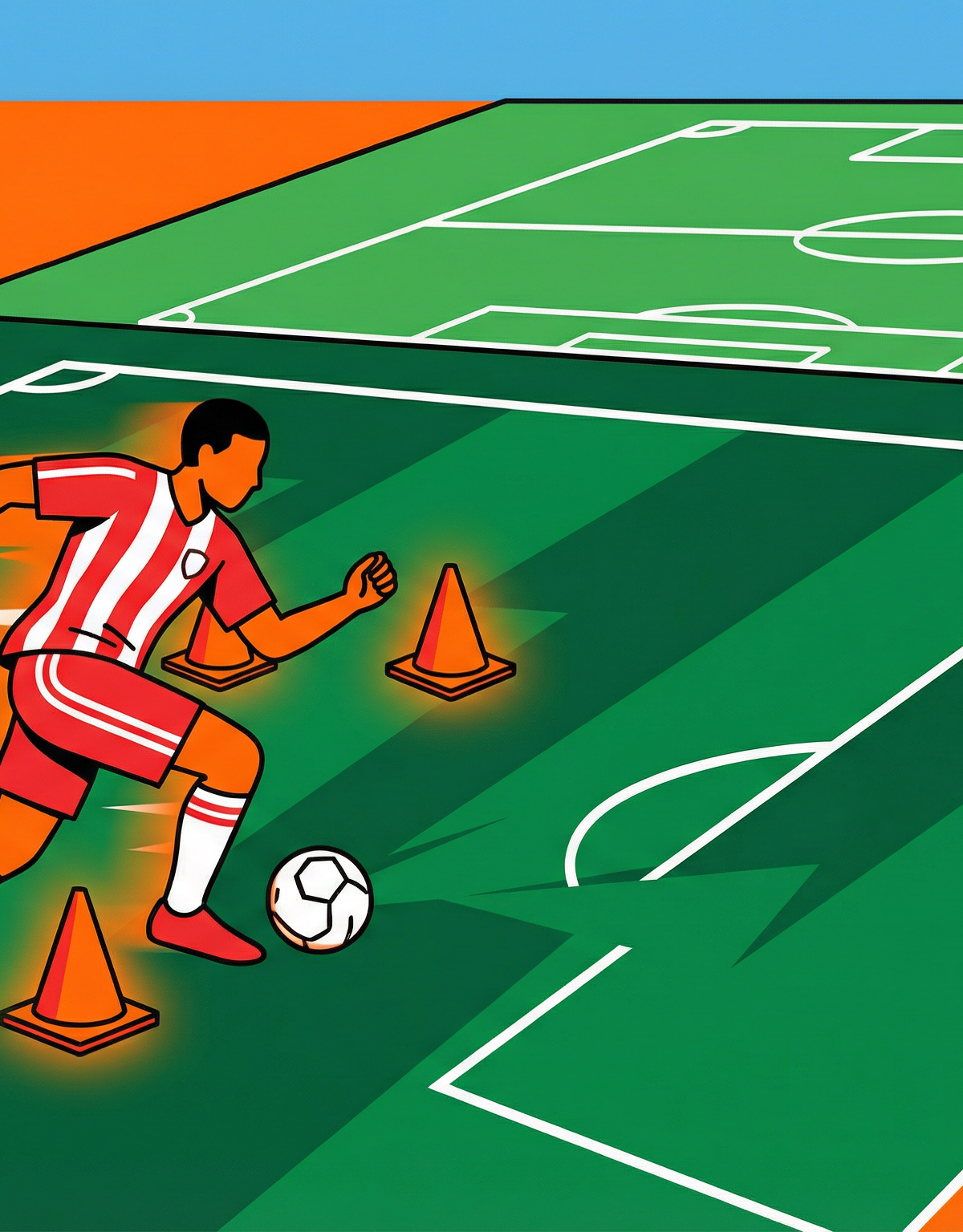 Slalom & Strike: Cone Dribbling with Finishing Drill