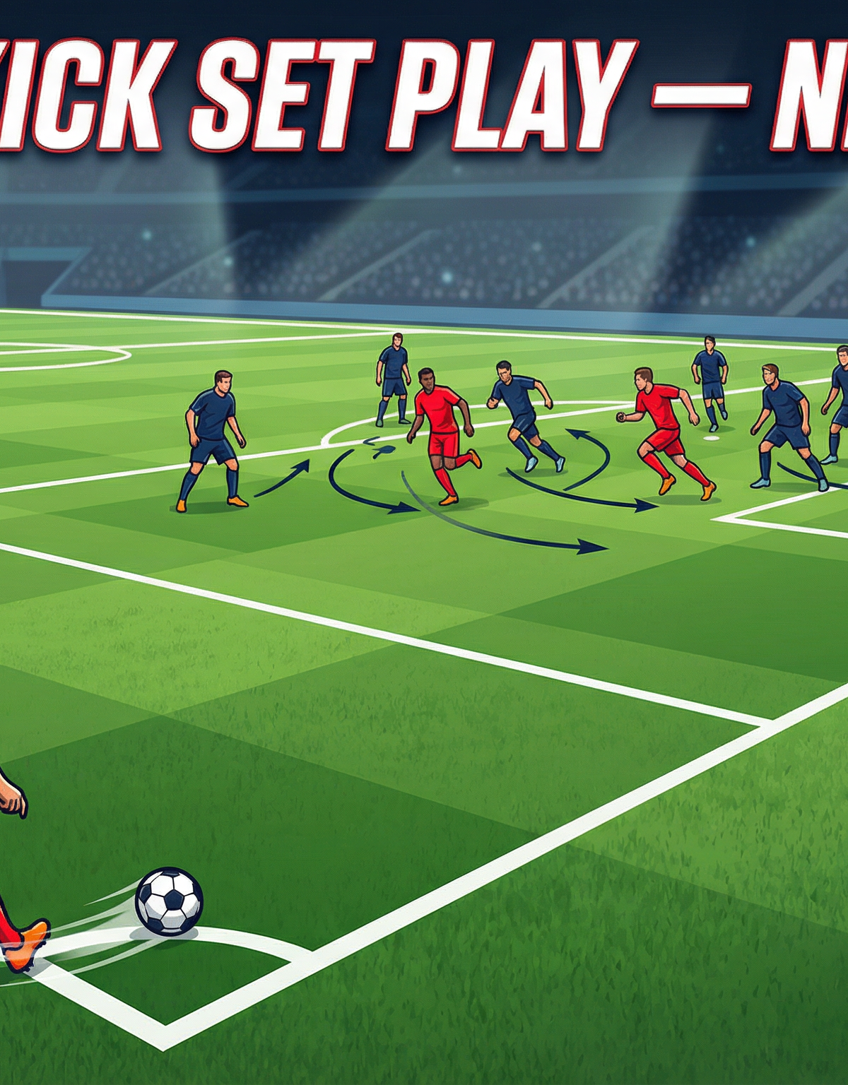 Corner Kick Set Play: The Near-Post Flick
