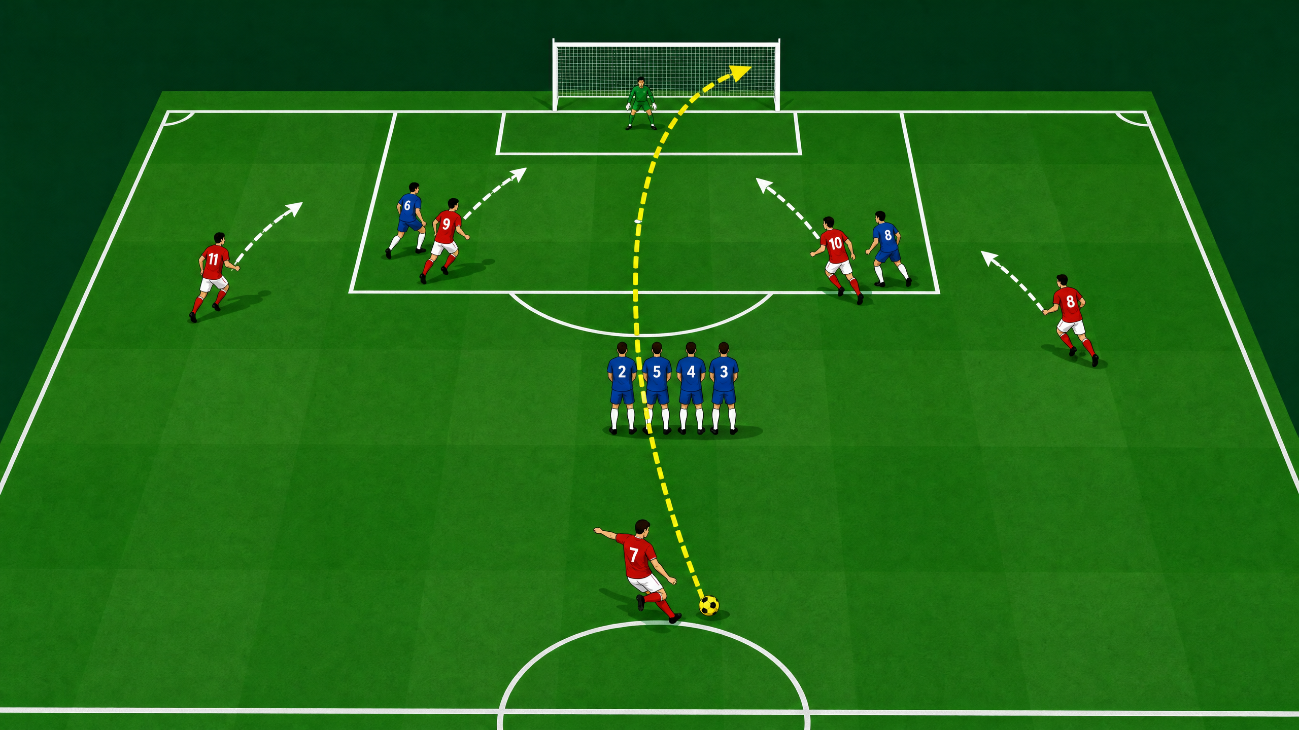 The Decoy Runner & Far Post Delivery: Attacking Free Kick Masterclass