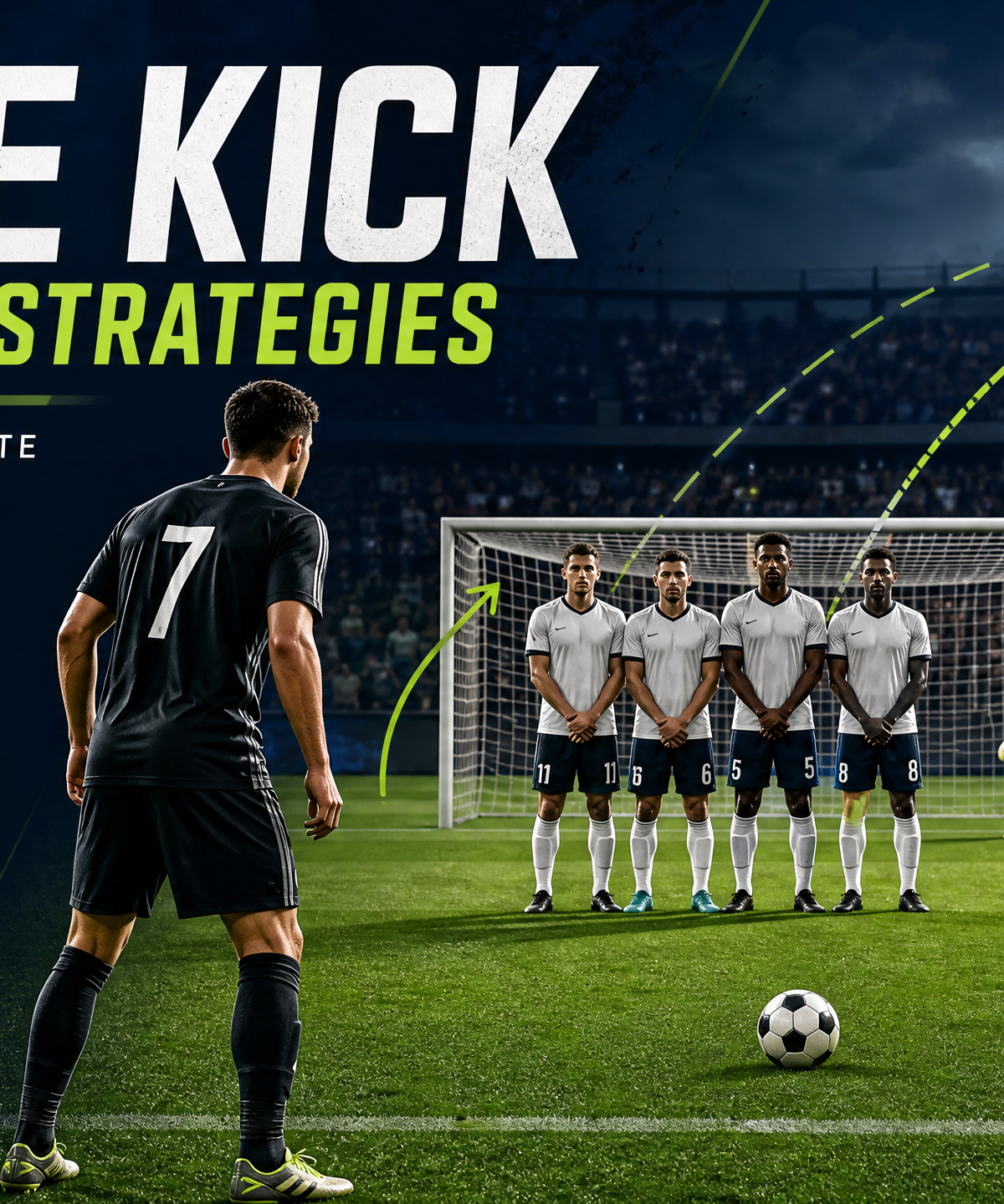 Direct Free Kick: Wall Disruption and Near-Post Delivery