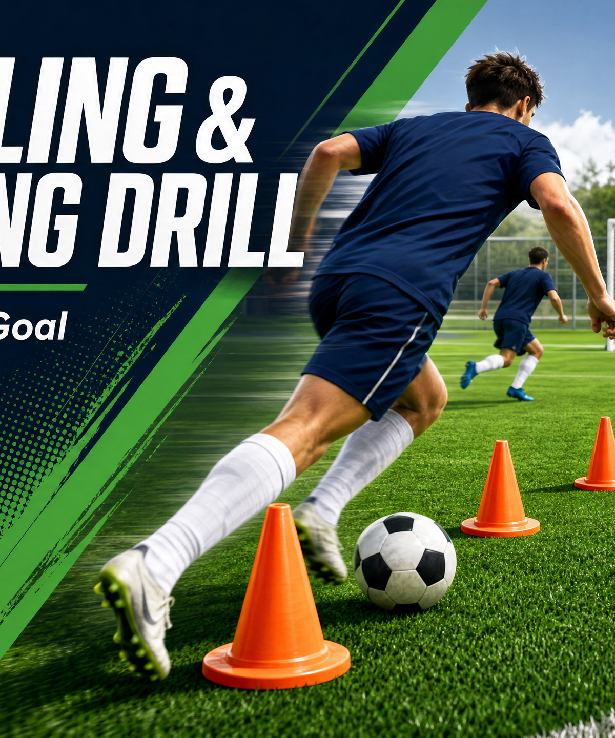 Dribbling Through Cones with Finishing Drill