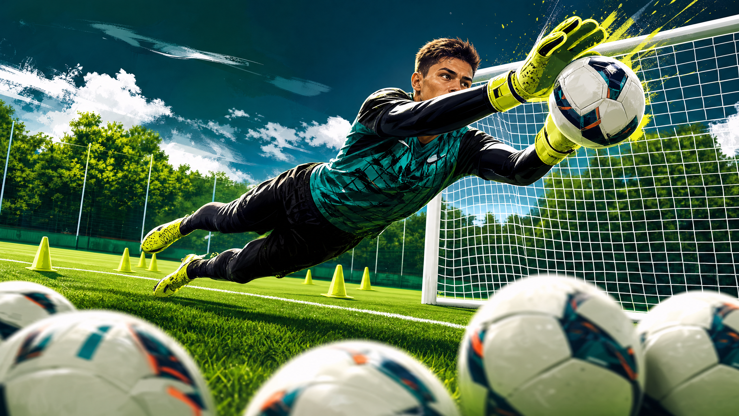 Elite Goalkeeper Shot-Stopping & Recovery Drill