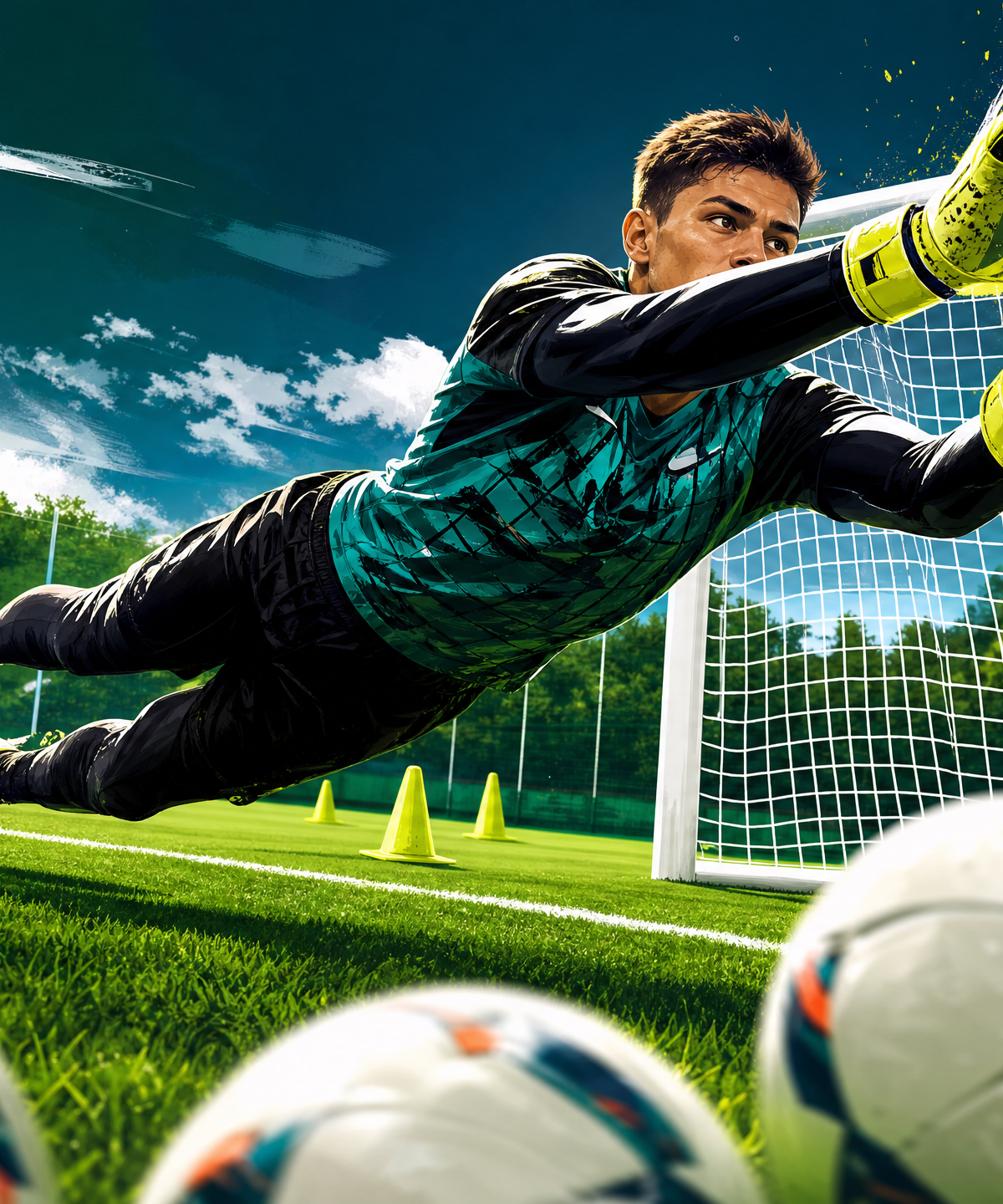 Elite Goalkeeper Shot-Stopping & Recovery Drill