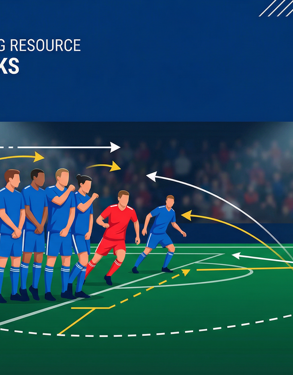Free Kick Wall and Delivery Play: The Dummy & Cutback