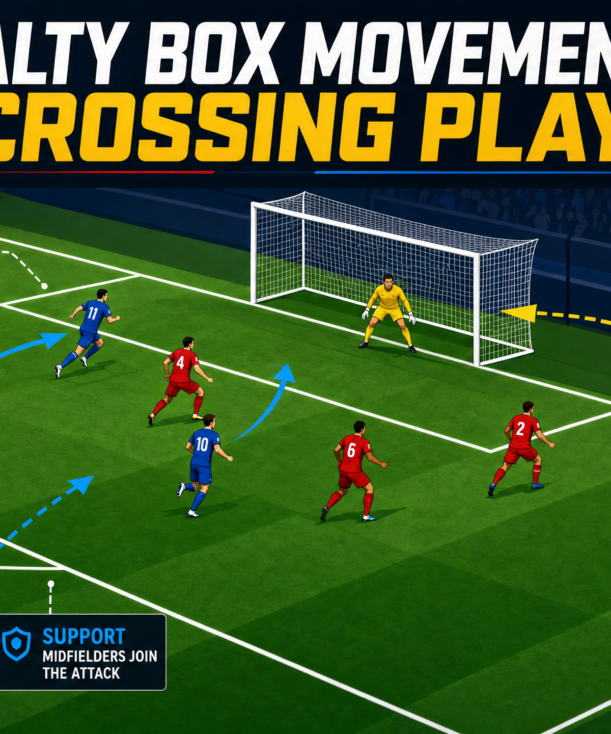 Penalty Box Movement Play for Crosses