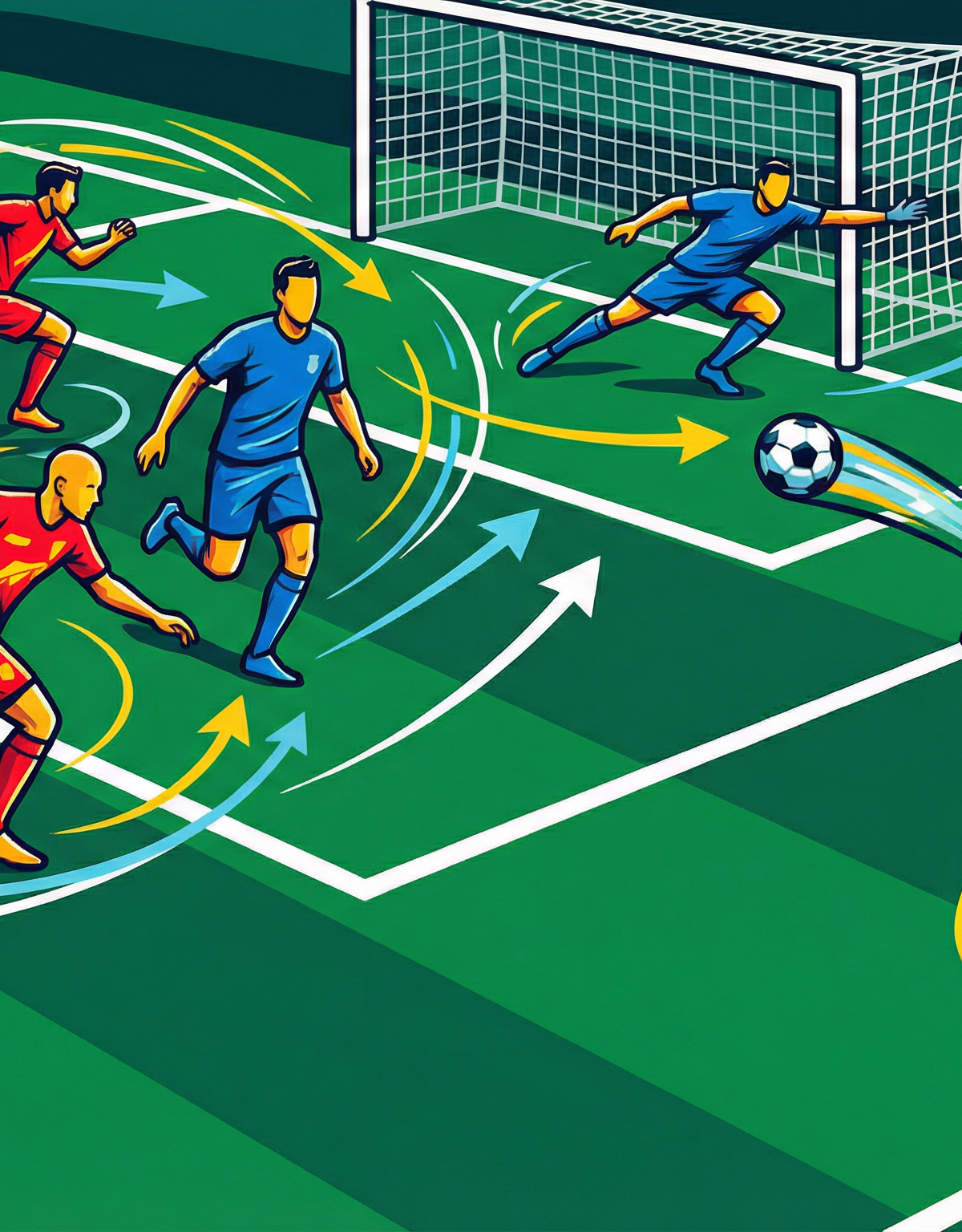Penalty Box Movement Play for Crosses: The Three-Runner System