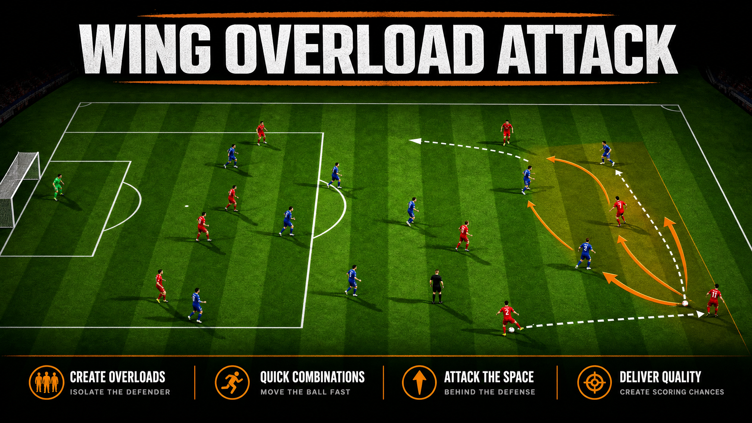 The Right Flank Wing Overload: Breaking Down Low Blocks