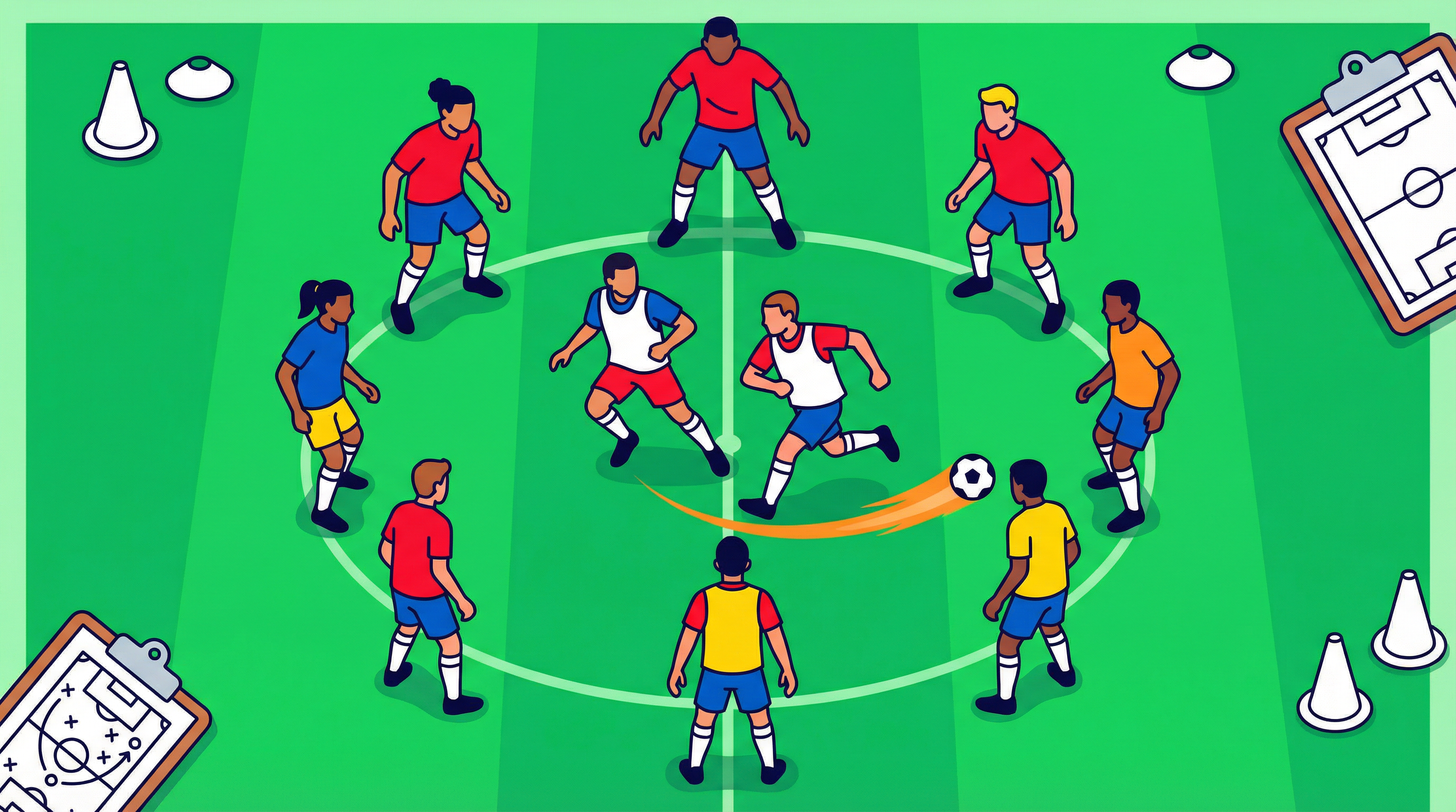 Rondo Passing & Possession Drill: The 6v2 Foundation