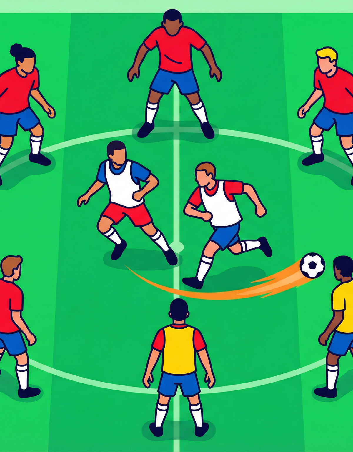 Rondo Passing & Possession Drill: The 6v2 Foundation