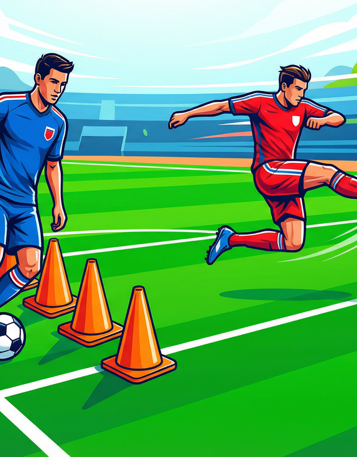 Slalom Dribble & Finish: Cone Weave Shooting Drill