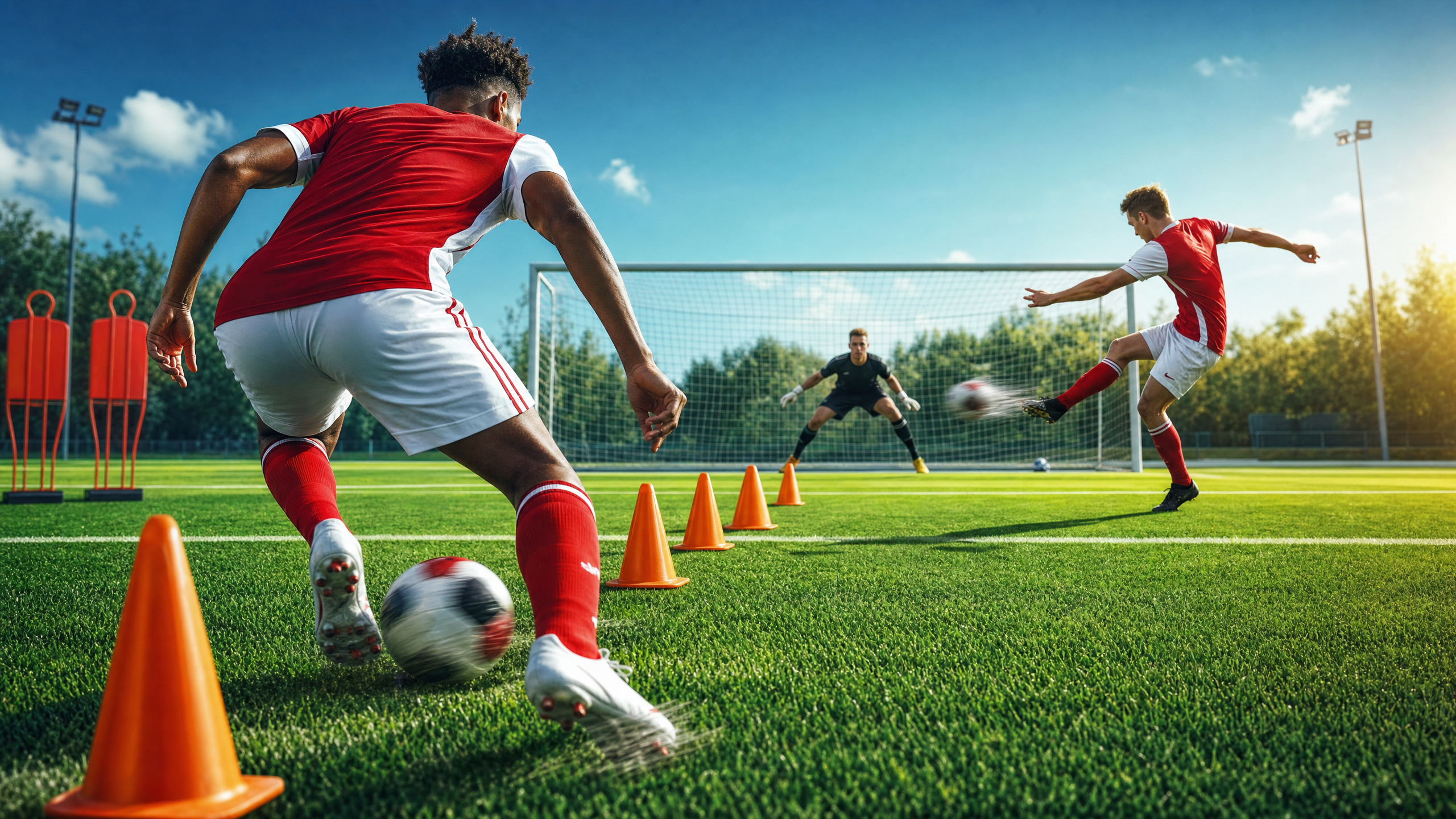 Slalom Dribble & Precision Finishing: The Ultimate Attacking Drill