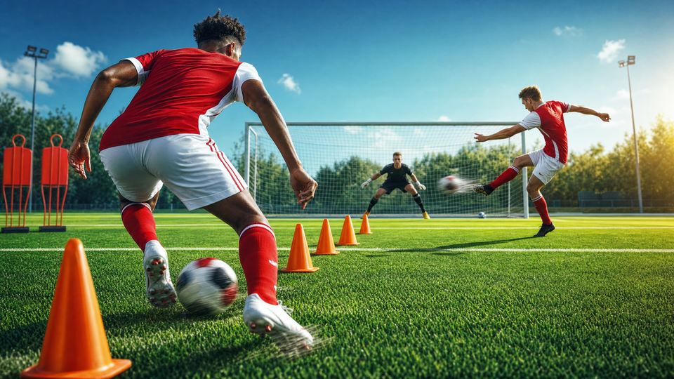 Slalom Dribble & Precision Finishing: The Ultimate Attacking Drill