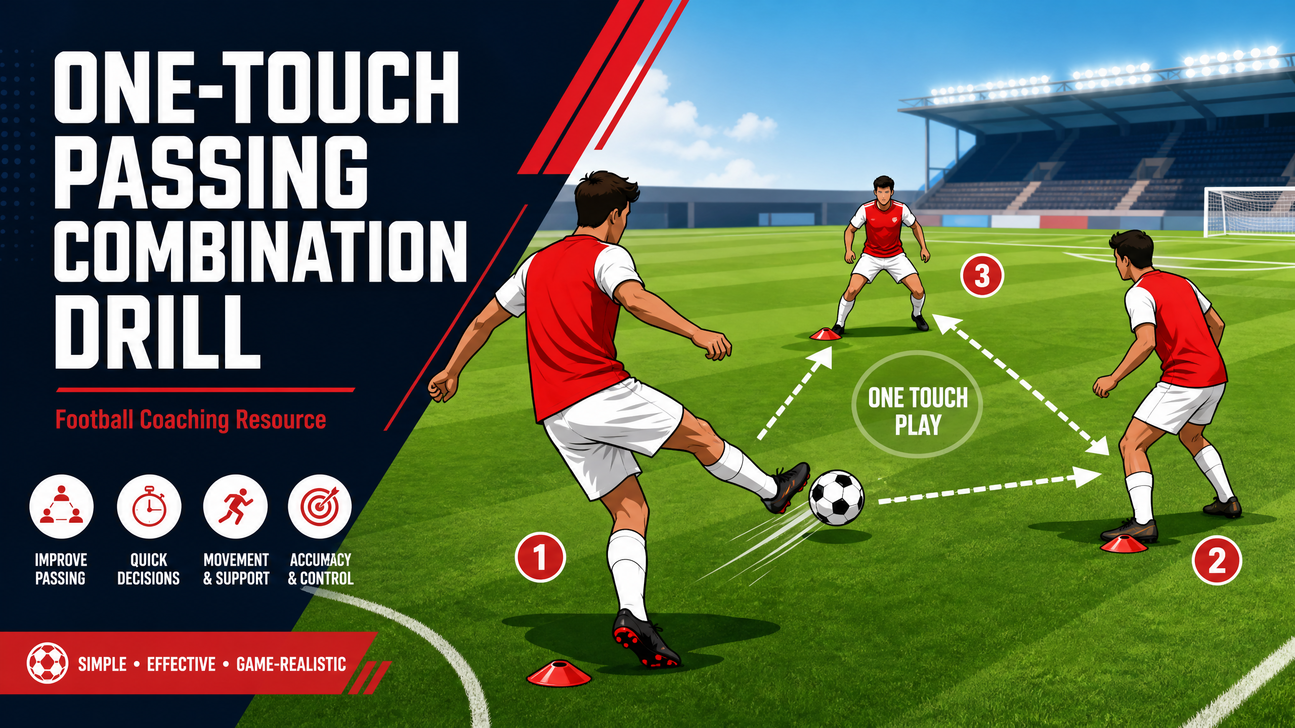 High-Tempo Triangular & Diamond One-Touch Passing Combinations
