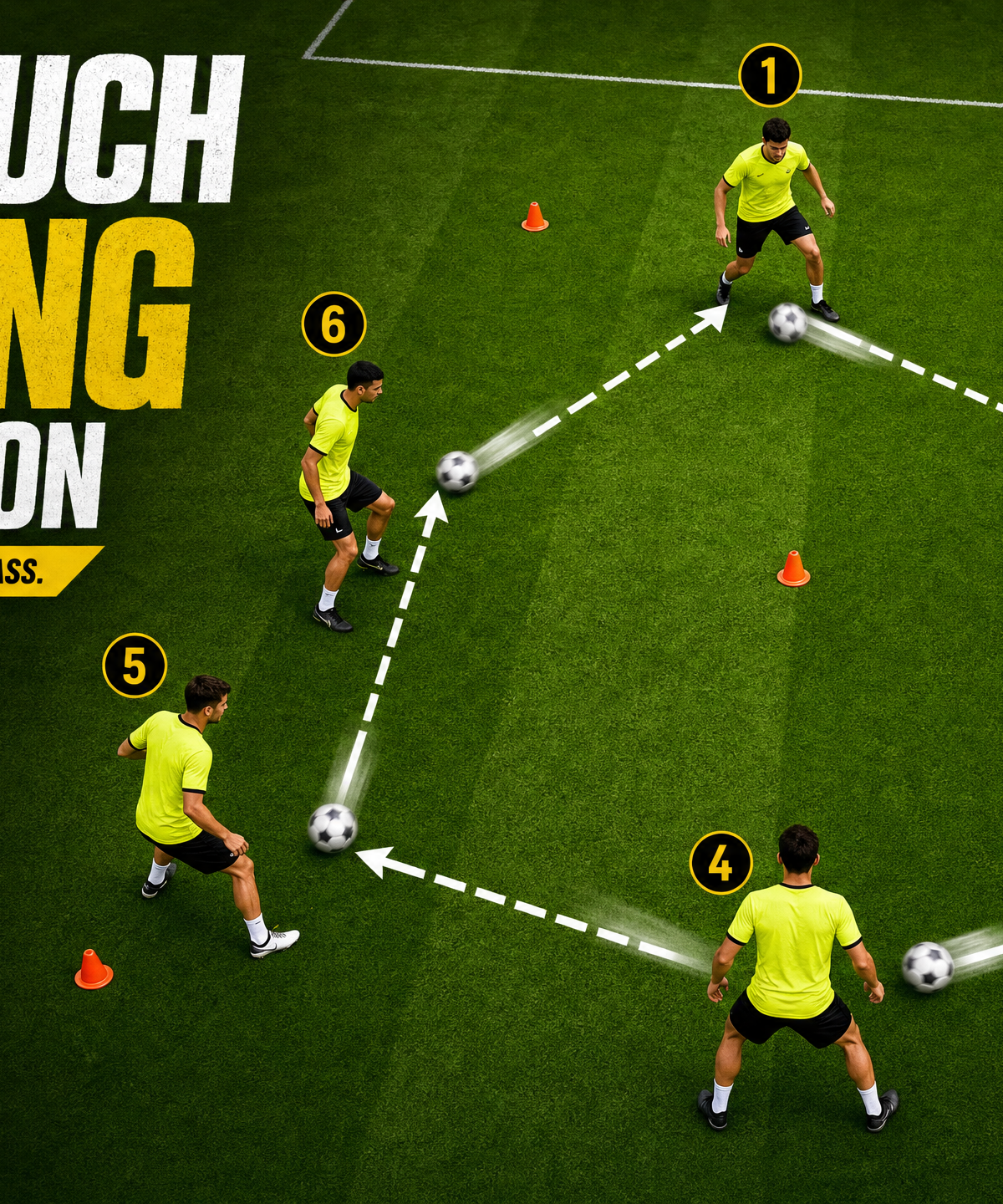 High-Tempo One-Touch Passing Combinations & Third-Man Runs