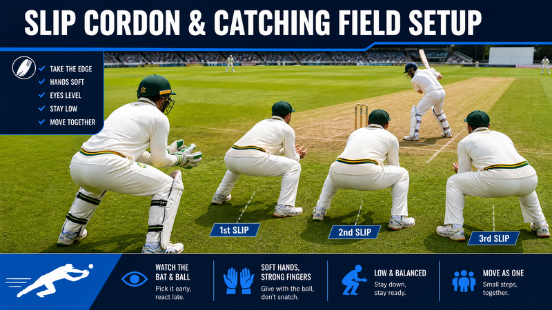 Mastering the Slip Cordon: Positioning, Stance, and Catching Field Setup