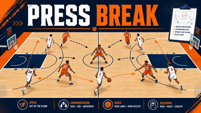 The 'Middle Outlet' Press Break: Beating Full-Court Pressure