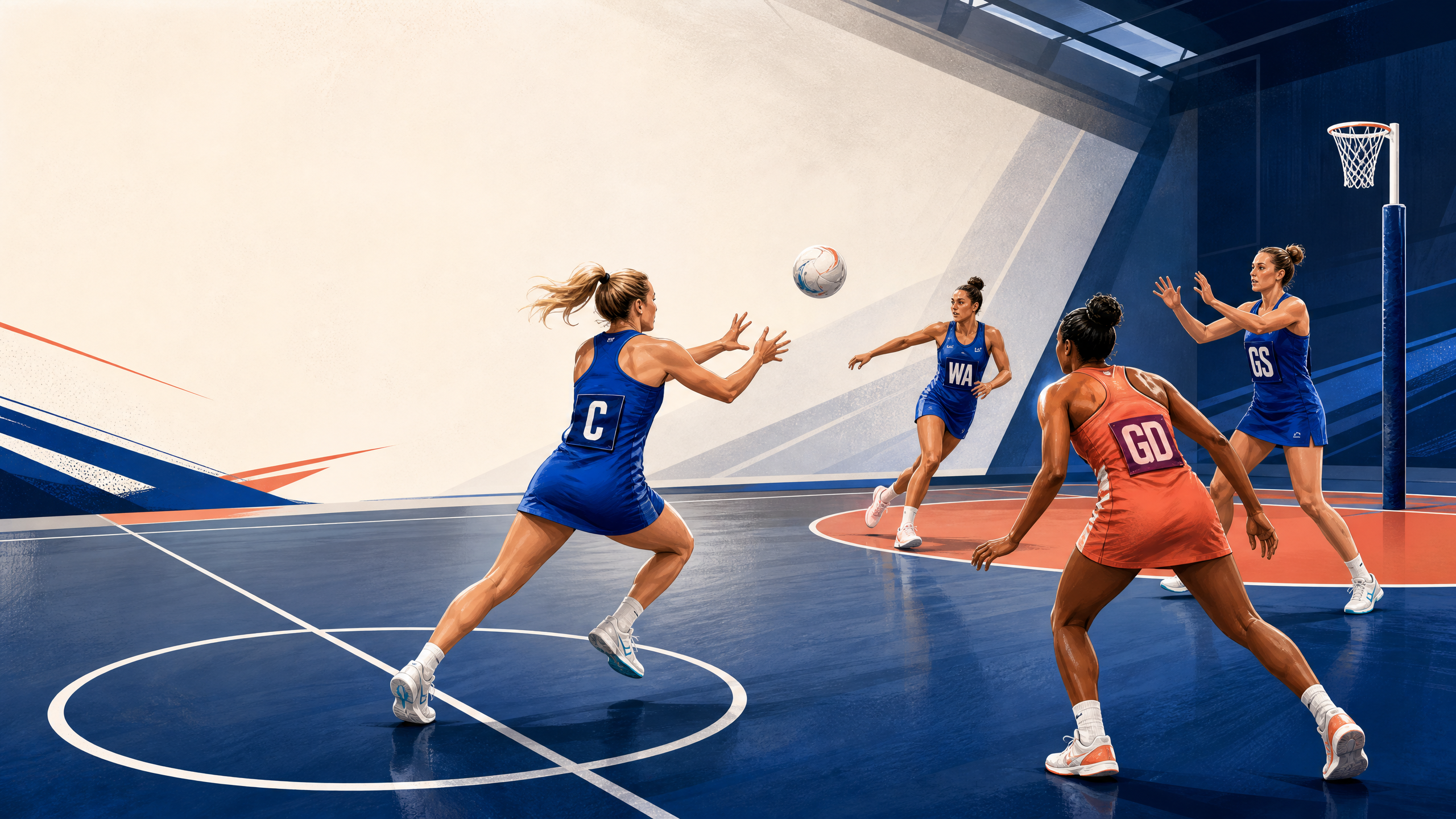 Centre-Pass Quick Goal: WA Wide, GA Sweep, GS Front-Cut