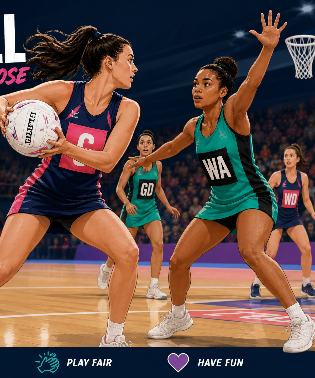 Centre Pass Quick Goal: WA–GA Split Set Play